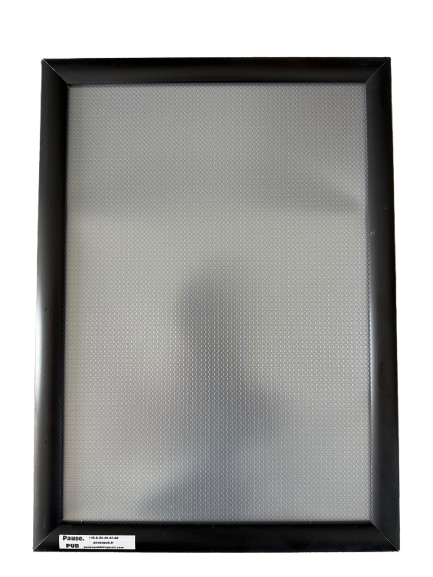 Cadre en aluminium brossé anodisé noir